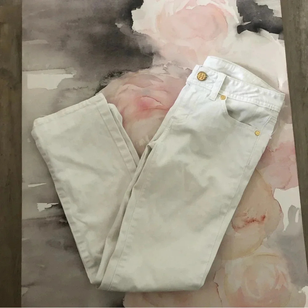 ! Tory Burch white jeans size 25